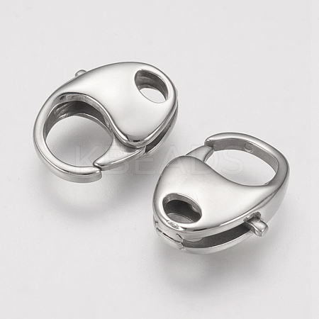 304 Stainless Steel Lobster Claw Clasps STAS-F109-11P-1