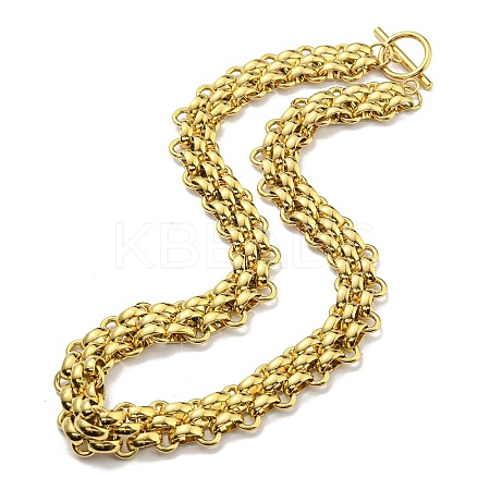 304 Stainless Steel Chain Necklaces NJEW-P298-01B-G-1