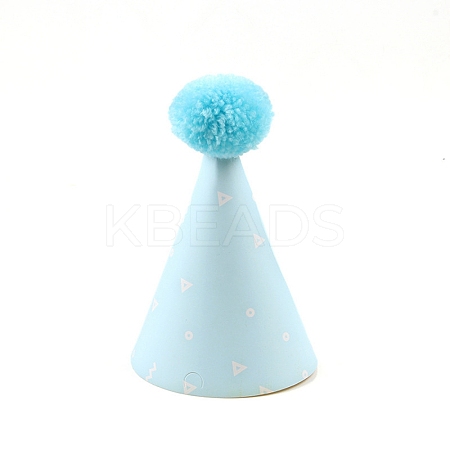 Paper Pompon Party Hats AJEW-WH0223-07A-1