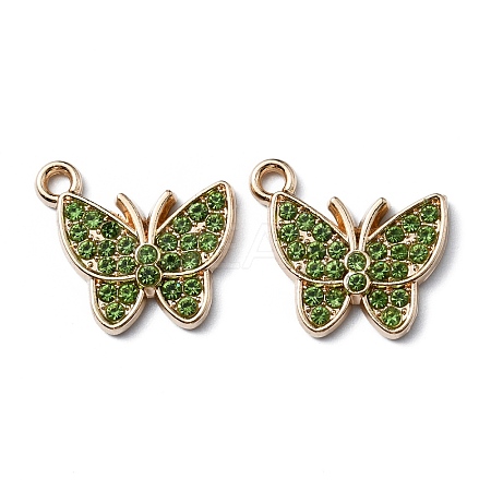 Light Gold Plated Alloy Pendants ALRI-WH0001-05C-1
