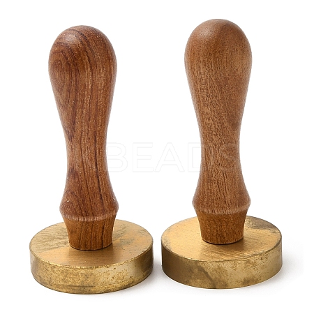 (Defective Closeout Sale: Oxidized)Wood Wax Seal Handles STAM-XCP0001-01LG-1