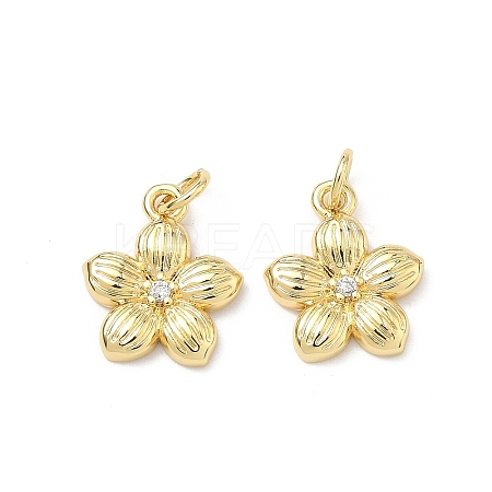 Brass Micro Pave Cubic Zirconia Pendants KK-P345-63B-G-1