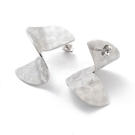 Non-Tarnish 304 Stainless Steel Stud Earrings EJEW-K281-14P-1