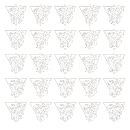 40Pcs 201 Stainless Steel Filigree Pendants STAS-UN0042-12-1