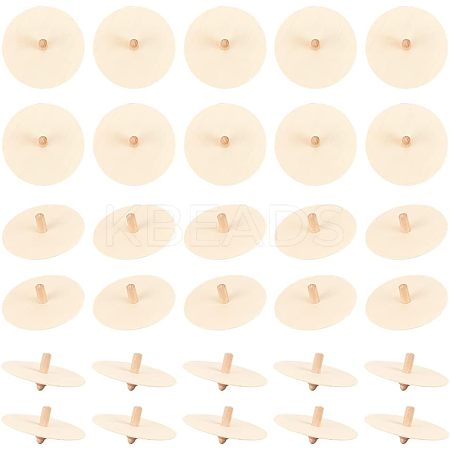 Wooden Spinning Tops WOOD-WH0027-66-1