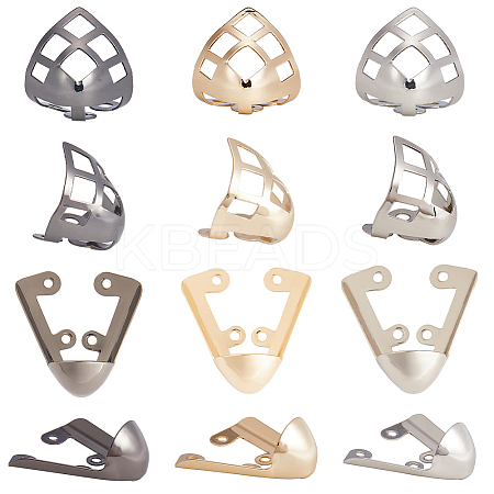 12Pcs 6 Styles Iron & Alloy Toe Cap Covers FIND-GF0005-12-1
