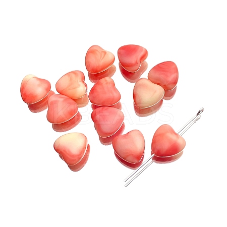 10Pcs Gradient Color Opaque Acrylic Beads PW-WGE74A2-02-1