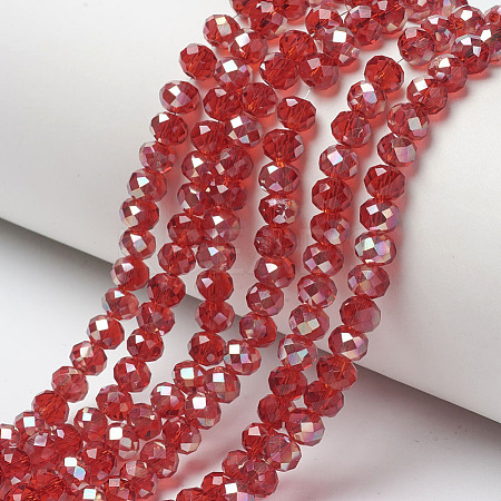 Electroplate Glass Beads Strands EGLA-A034-T3mm-J08-1