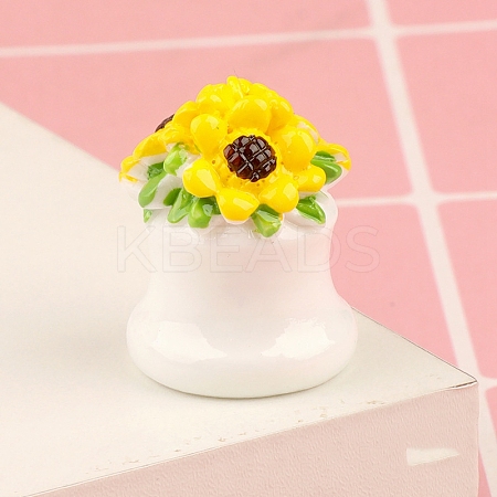 Miniature Resin Flower Pot PW-WG1A161-02-1