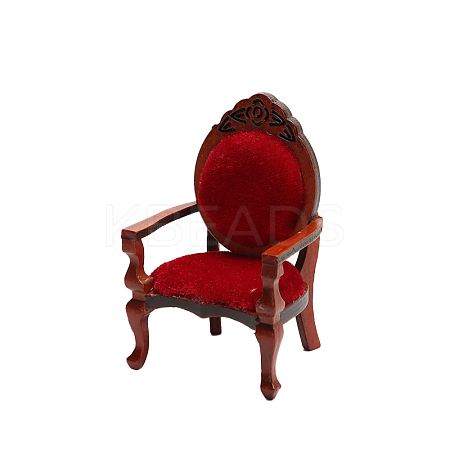 Miniature Wooden Vintage Armchair Backrest Chair MIMO-PW0001-094B-1