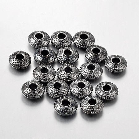 Tibetan Style Alloy Spacer Beads TIBEB-R011-B-FF-1