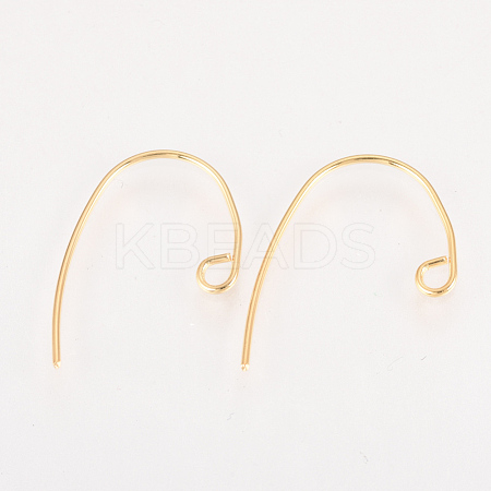 Brass Earring Hooks X-KK-Q735-360G-1