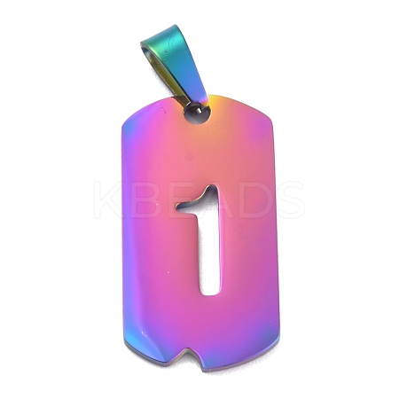 Ion Plating(IP) 304 Stainless Steel Pendants STAS-O127-A01-1