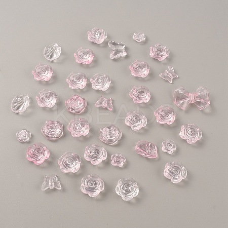 Transparent Acrylic Beads OACR-WH0037-01H-1