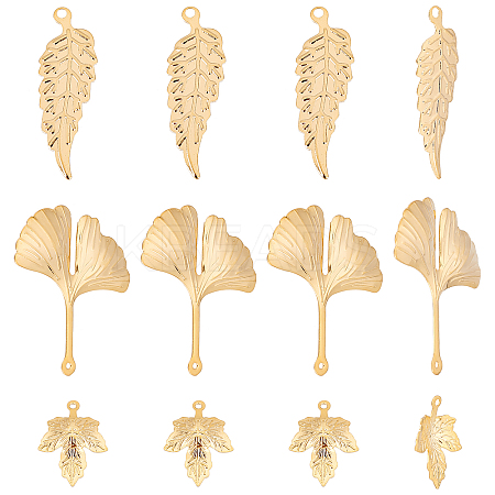 36Pcs 3 Style 304 Stainless Steel Pendants STAS-UN0035-33-1