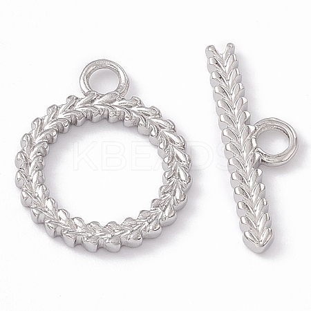 Non-Tarnish 304 Stainless Steel Toggle Clasps STAS-G299-03P-1