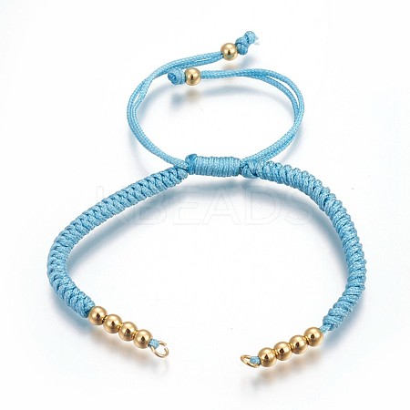 Nylon Cord Braided Bead Bracelets Making BJEW-F360-F17-1