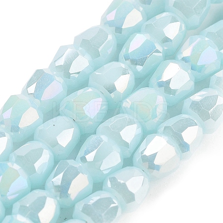 Electroplate Glass Beads Strands EGLA-D030-P4mm-B07-1
