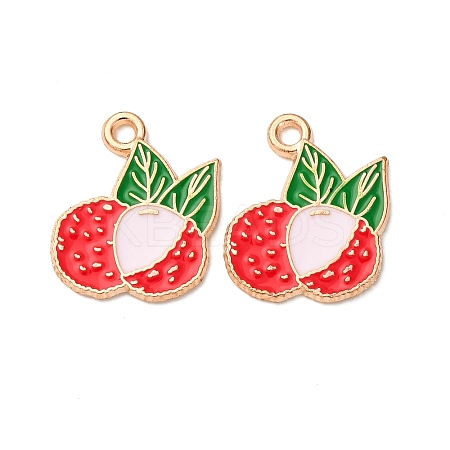 Fruits Alloy Enamel Pendants FIND-D304-03G-KCG-1