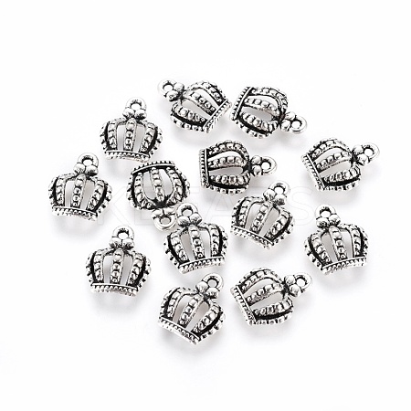 Tibetan Style Alloy Crown Charms EBB054Y-NF-1