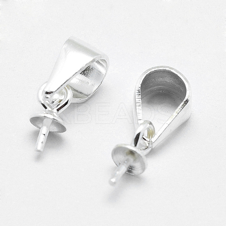 Anti-Tarnish Rhodium Plated 925 Sterling Silver Pendant Bails STER-E050-05P-1