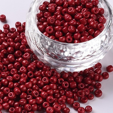 Baking Paint Glass Seed Beads SEED-S003-K14-1