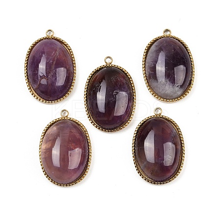 Natural Amethyst Pendants STAS-F322-15G-01-1