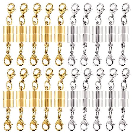 20 Sets 2 Colors Brass Magnetic Clasps KK-SZ0003-99-1