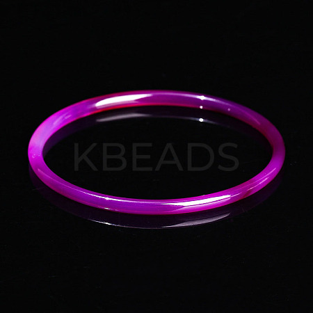Dyed Natural Blue Lace Agate Simple Plain Bangle for Women FIND-PW0021-09A-10-1