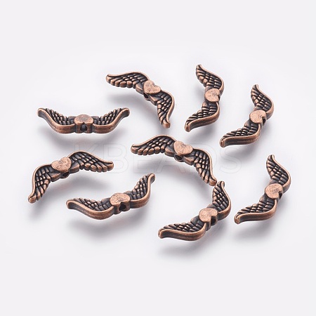 Tibetan Style Alloy Beads TIBEB-6803-R-LF-1