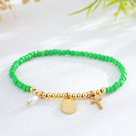 Adjustable 304 Stainless Steel Charm Bracelets KR8623-8-1