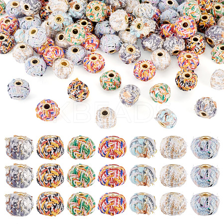 100Pcs Vintage Straight Hole Small Fragrant Fabric Beads FIND-TA0006-79-1