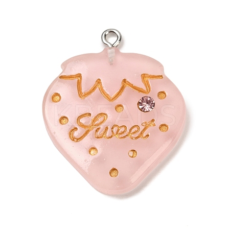 Opaque Resin Pendants RESI-Q020-01B-1