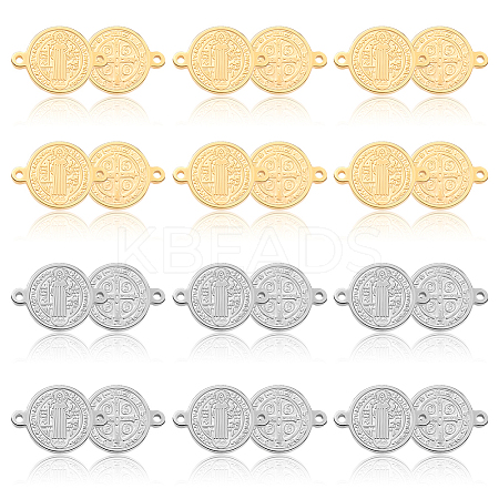 12Pcs 2 Colors 304 Stainless Steel Links/Connectors STAS-GA0001-58-1