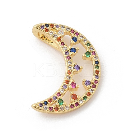 Brass Micro Pave Cubic Zirconia Pendants ZIRC-I069-02G-05-1