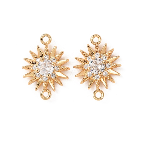 Brass Pave Cubic Zirconia Links KK-T082-11G-05-1