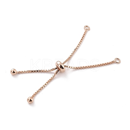 925 Sterling Silver Box Chain with Stop Beads and Loops STER-Z001-110RG-1