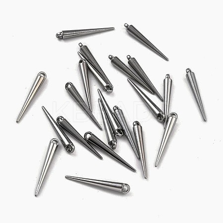 Tibetan Style Alloy Spike Pendants TIBEP-A16461-B-RS-1