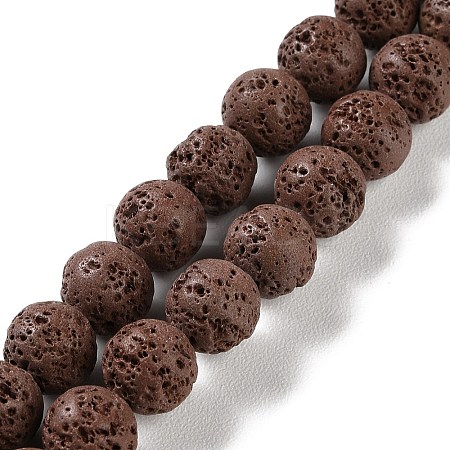 Synthetic Lava Rock Dyed Beads Strands G-H311-08C-02-1