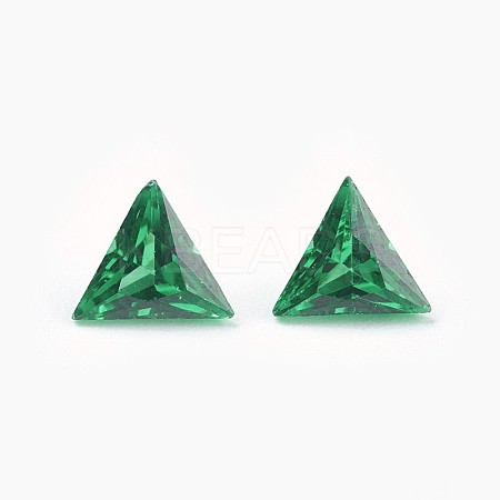 Cubic Zirconia Pointed Back Cabochons ZIRC-WH0001-A07-1