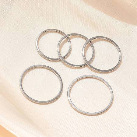 304 Stainless Steel Plain Band Rings STAS-I160-F-P-1