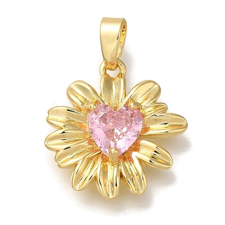 Rack Plating Brass Micro Pave Cubic Zirconia Pendants KK-I720-50G-1