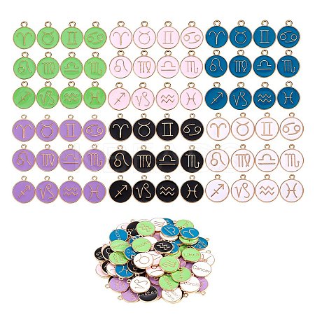 Alloy Enamel Pendants ENAM-SZ0001-12LG-RS-1