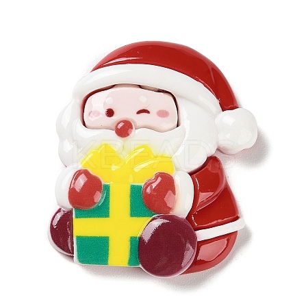 Christmas Theme Opaque Resin Cabochons RESI-F053-A03-1