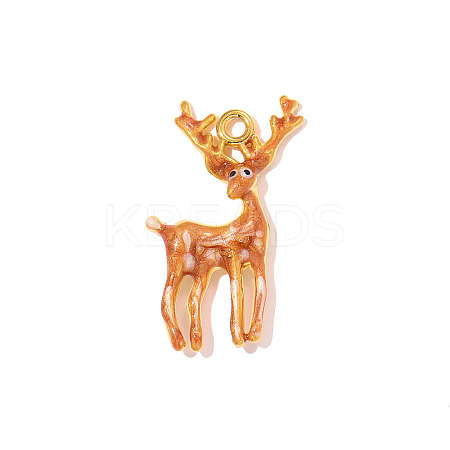 304 Stainless Steel Enamel Pendants STAS-OY011-90G-1