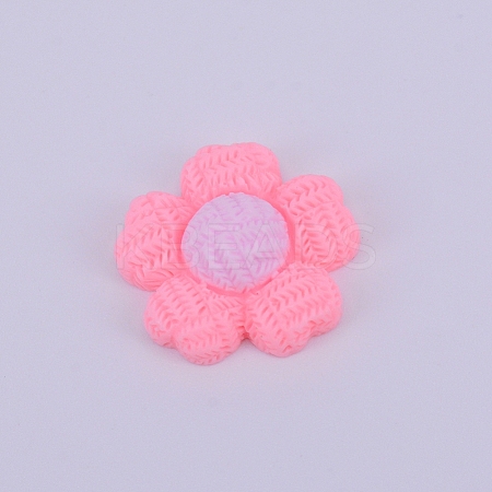 Opaque Frosted Resin Cabochon RESI-WH0009-30-1