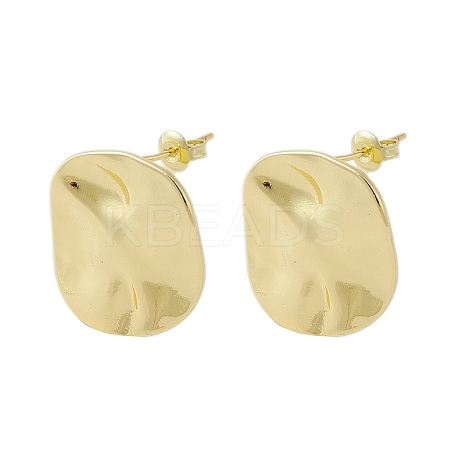 Brass Stud Earrings EJEW-M244-05G-1