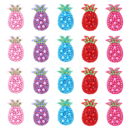 20Pcs 5 Colors Rhinestone Patches PATC-TA0001-07A-1