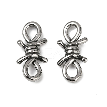 316 Surgical Stainless Steel Knot Connector Charms STAS-G349-09AS-01-1