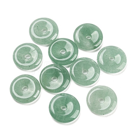 Natural Green Aventurine China Safety Buckle Pendants LS-G-B052-03-1